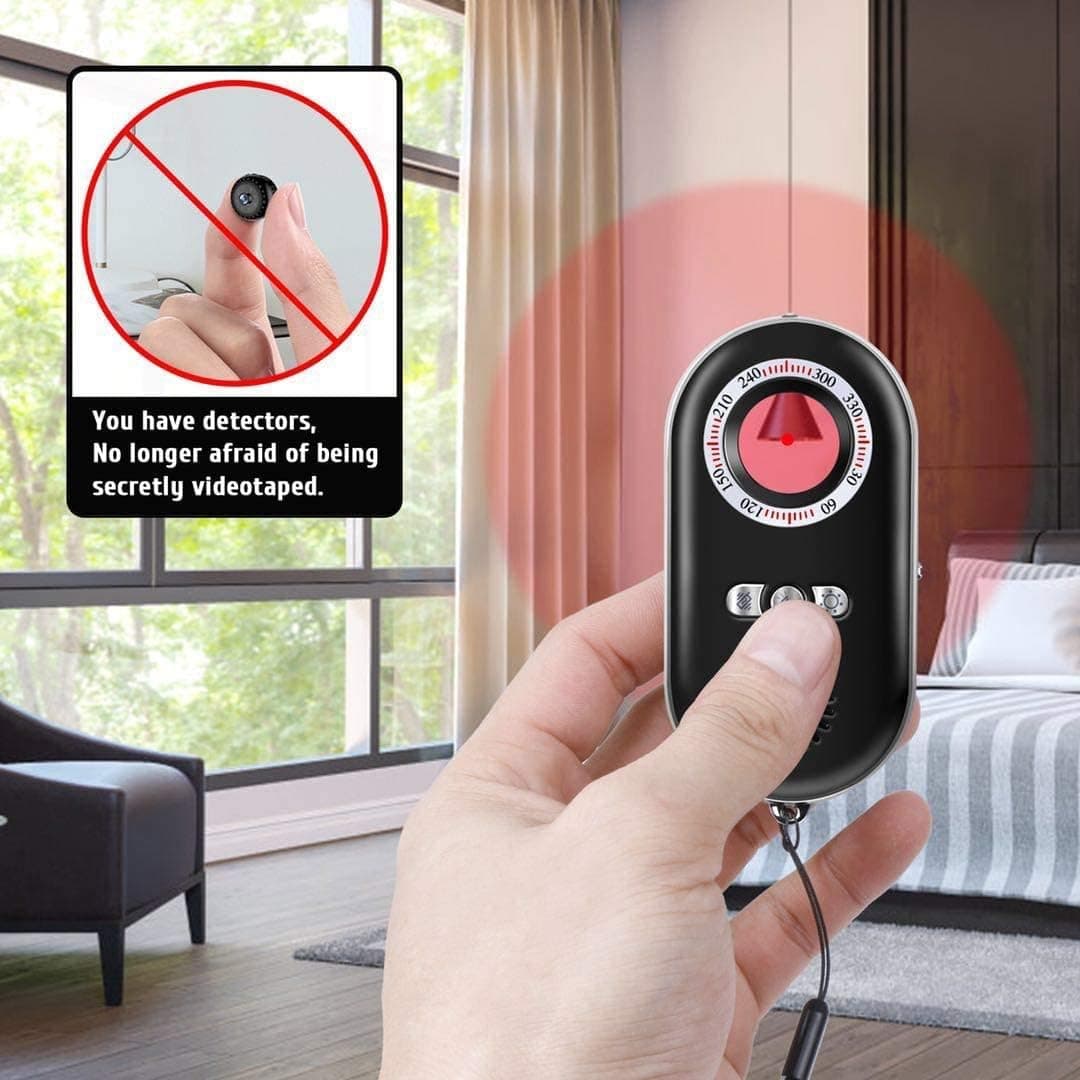 CaGuan Anti-Spy Hidden Camera Detector Infrared Portable Safesound Personal Alarm 3-in-1 Functionality Defense Emergency Alert with Mini LED Flashlight for Home Hotel Travel Suitcase Security Box