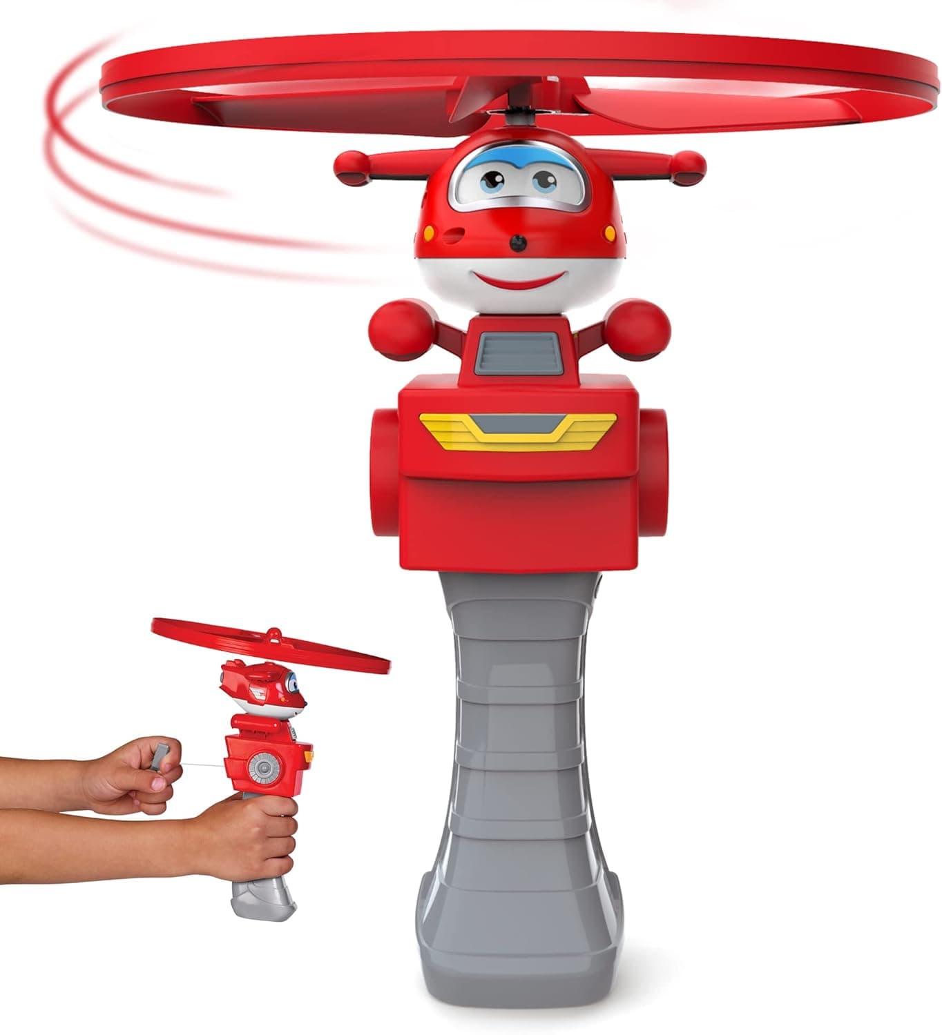 Super Wings High Flying Jett, Airplane Toy Figure & Launcher, Fly Over 20 Feet, Toys for 3+ Years Old Boys and Girls, Best Birthday Gifts for Kids