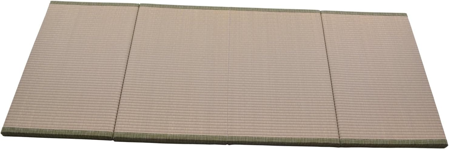 MustMat Japanese Traditional Tatami Mat/Futon Mattress Firm and Comfortable 35.4"x78.7"x1.2" Green/Natural Rush Grass/Folds Easily Great for Bed/Meditation Space/Yoga/Zen Room/Japanese Tearoom