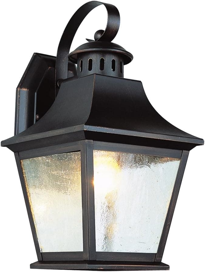 Trans Globe Lighting 4871 ROB Traditional One Wall Lantern Outdoor-Post-Lights, 11-Inch, Bronze/Dark