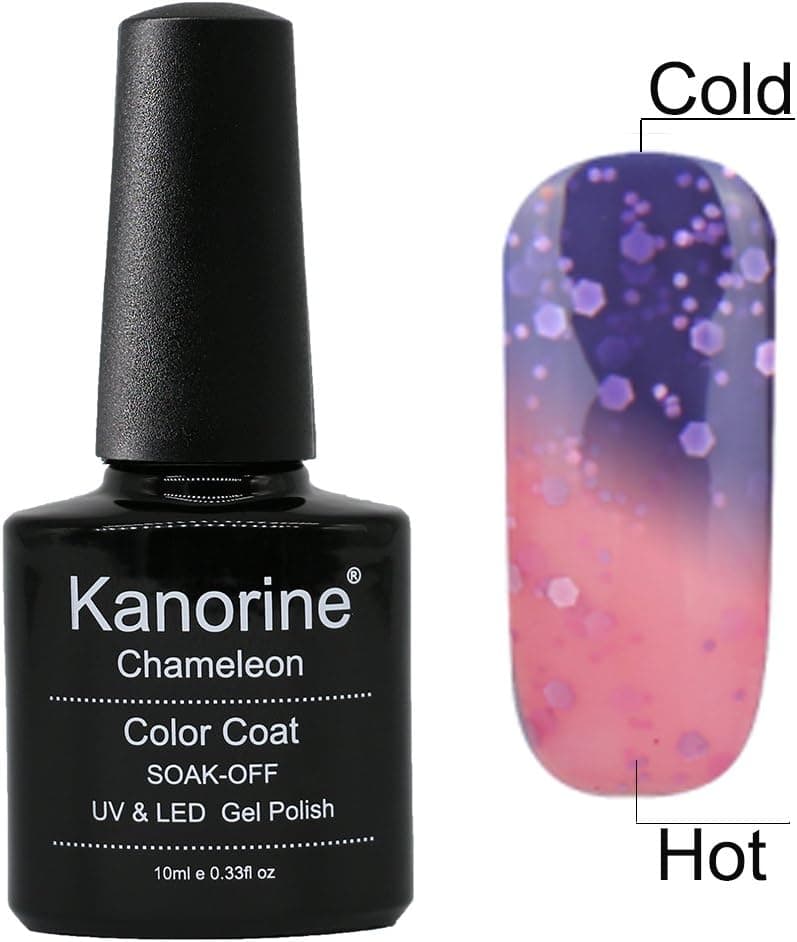 Kanorine Thermal Color Changing Nail Polish 10ml UV LED Soak Off Gel Nail Art Polish Gelpolish Temperature Color Change #5726