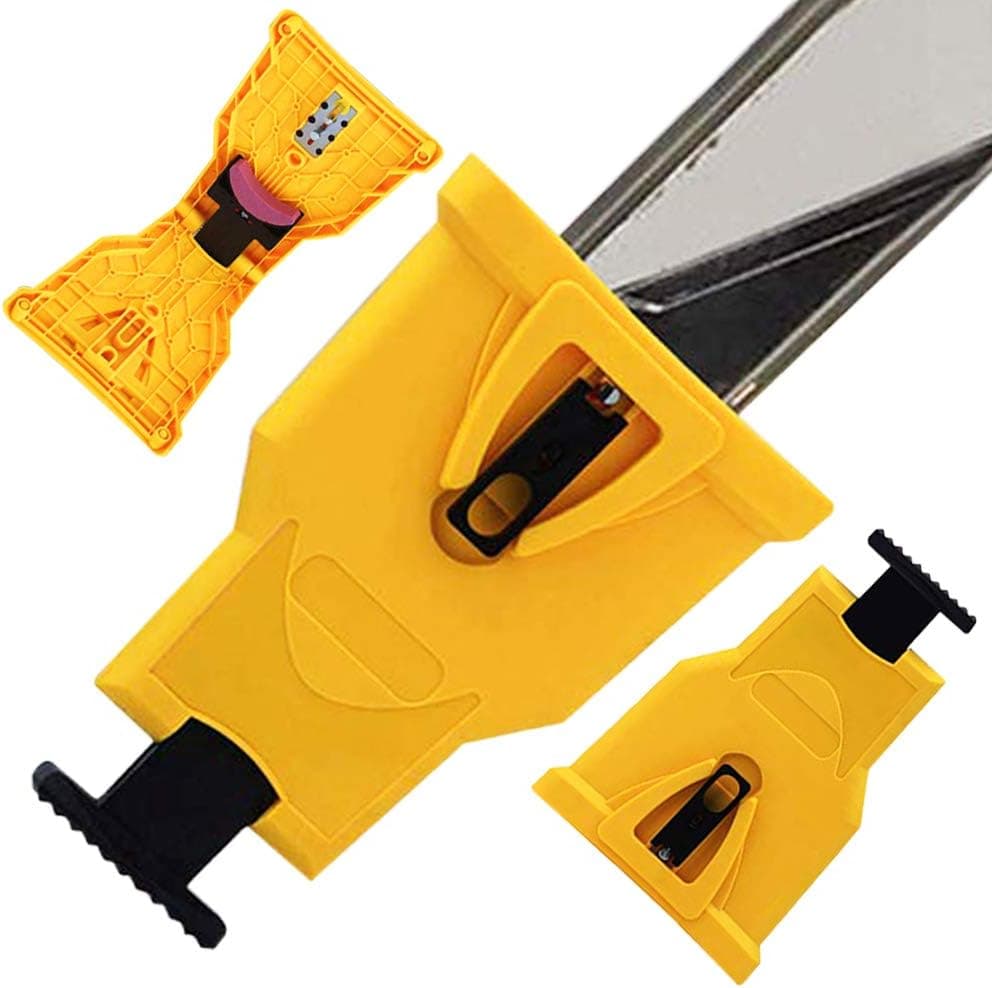 Nola Brands Chainsaw Teeth Sharpener Portable Bar-Mount Electric Chainsaw Chain Sharpening Kit Fast-Sharpening Stone Grinder Tools for Saw Chain Sharpening Tool System Abrasive Tools (Yellow)