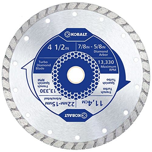 Kobalt 4 1/2" diamond turbo blade