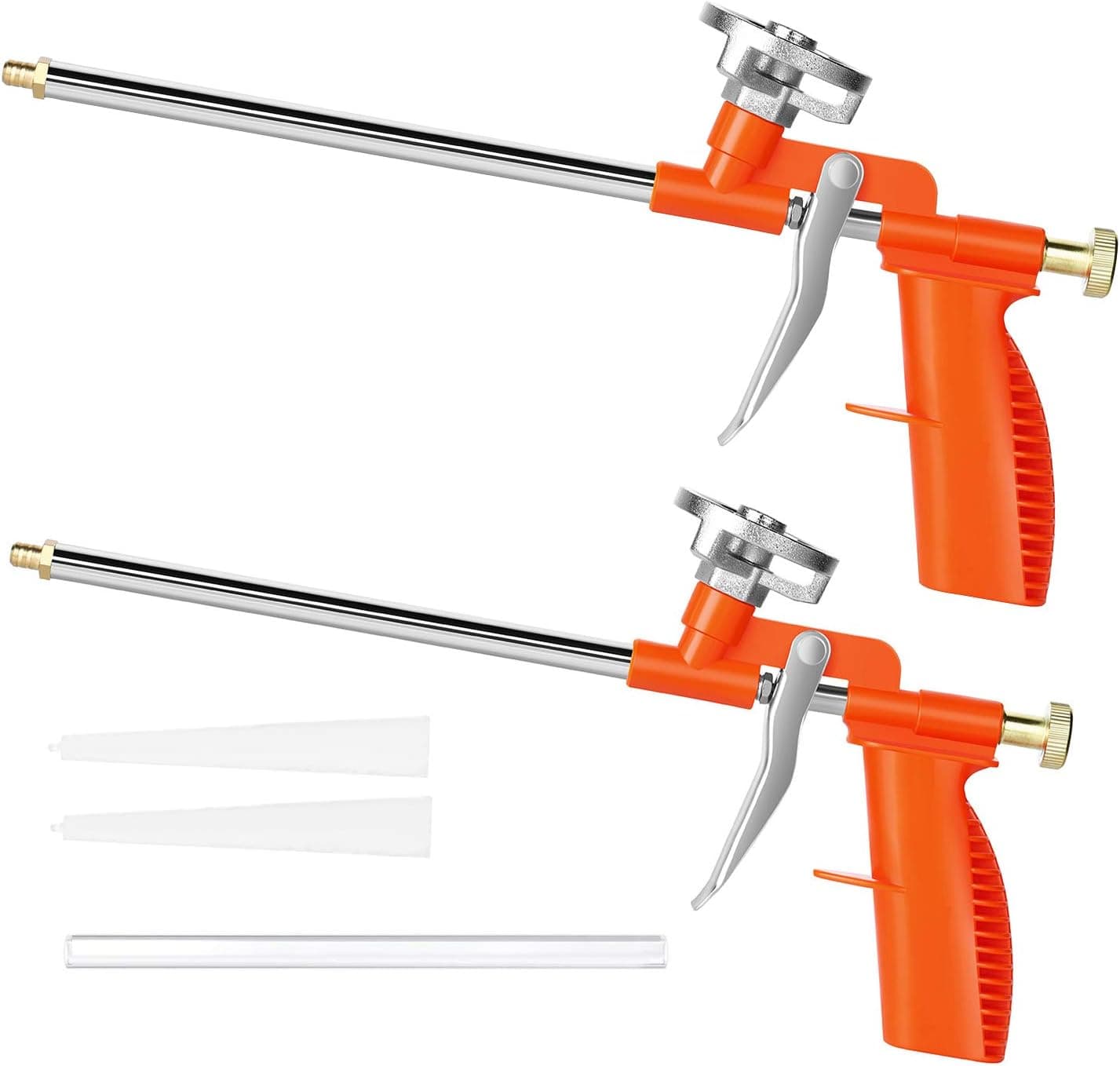 QuFeng 2 Pack Spray Foam Gun, Hand Foam Caulking Gun Expanding Dispensing Foaming Gun Application Applicator for Caulking, Filling, Sealing