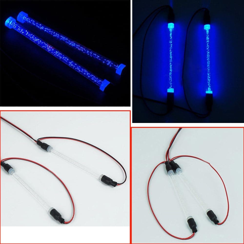 Que-T Chassis Body LED Tube Strip Light Bar for Most of 1/10 RC Model Crawler Car Blue