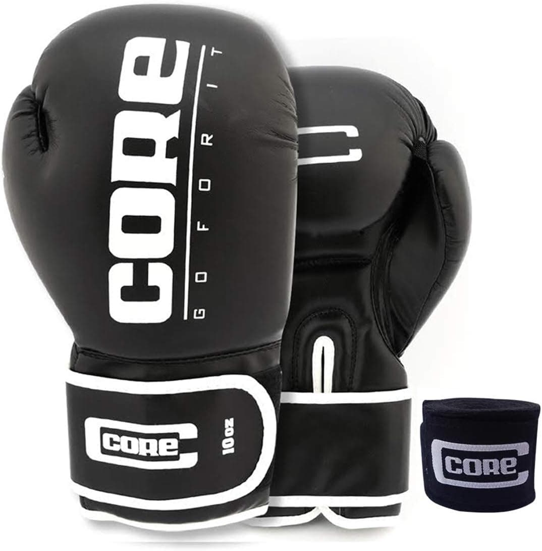 Core Boxing Gloves with Free Hand wrap Adult Sparring Training Boxing Gloves Pro Punching Heavy Bags mitt UFC MMA Muay Thai for Men & Women Fight Boxing Gloves and Kickboxing