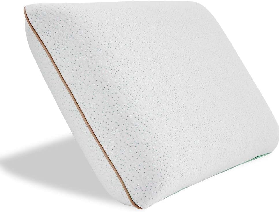 BedStory Gel Infused Memory Foam Pillows-with Washable Tencel Pillow Cover-Cool Ergonomic Pillow-Back Stomach Side Sleepers Pillow-Comforts for Sleeping-Standard