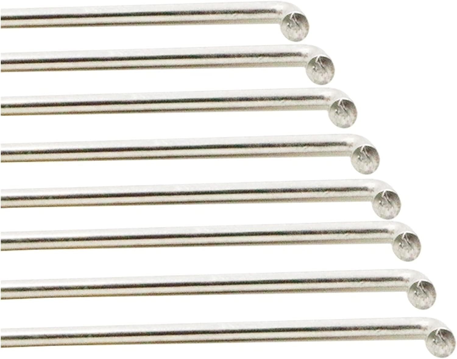 ZEWEZ 36 Pcs Bicycle Spokes for Motor Wheel 12G/K Bike Spokes with Nipples J Bend E Bike Silver Steel Wheel Spoke for MTB Road Bike