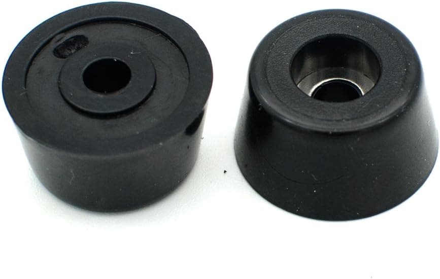 TOPINSTOCK Round Rubber Feet Bumper with Steel Washer Inside Pack of 10 (D20x16xH10mm)