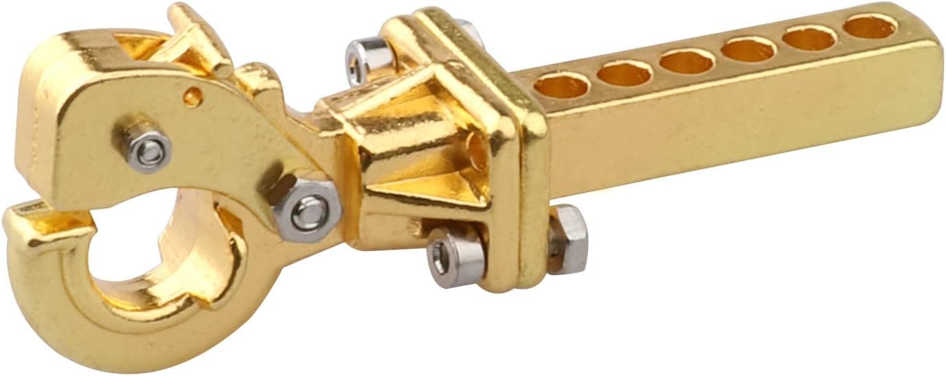 Hobbypark Metal Scale Trailer Hitch Tow Hook Drop Hitch Receiver for 1/10 RC Crawler Traxxas TRX4 Axial SCX10 Rear Bumper Parts (Gold)