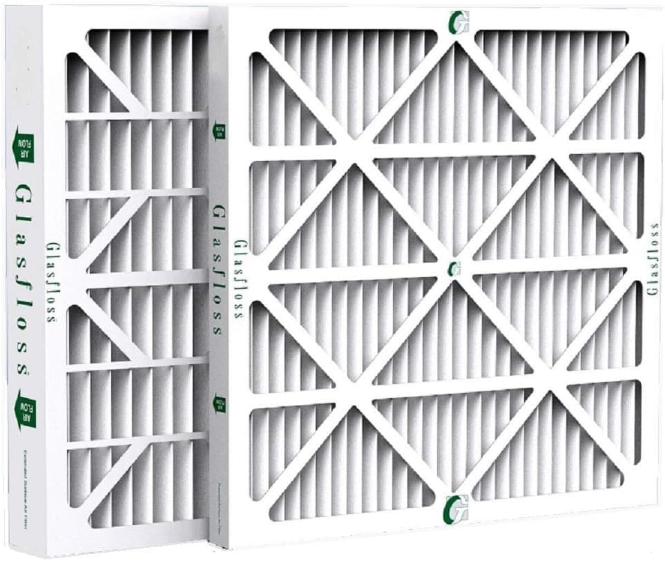 Glasfloss ZL 20x24x4 MERV 10 Pleated 4" Inch AC Furnace Air Filters. Box of 4. Actual Size: 19-3/8 x 23-3/8 x 3-3/4