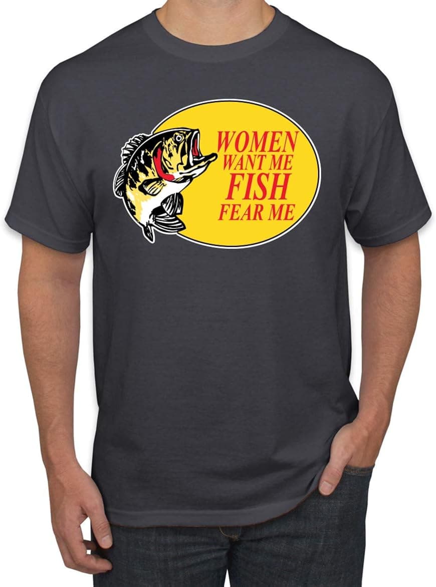 Women Want Me Fish Fear Me Fishing Men's Graphic T-Shirt