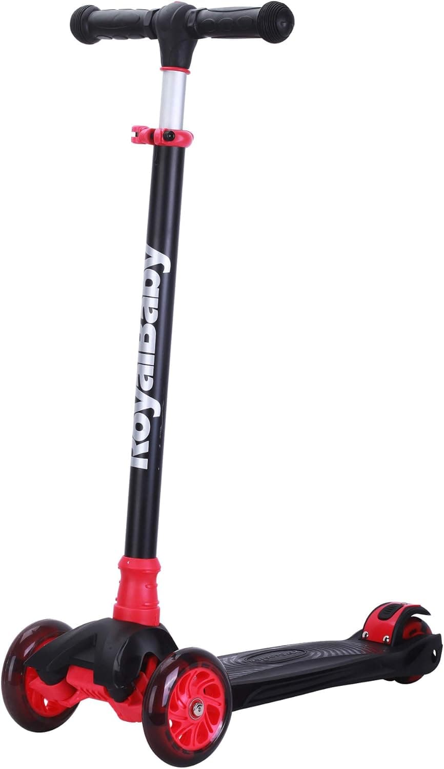 Royalbaby Kids Scooter Toddlers LED Flashing 3 Wheels Detachable Scooters with Adjustable T-Bar Gift for Boys and Girls Ages 3 to 12 Years