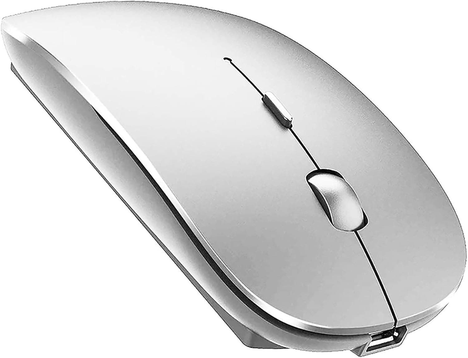 PEIBO Bluetooth Wireless Mouse for Laptop MacBook pro iPad pro iPad Air MacBook Air Mac Chromebook Computer Win7/8/10 Laptop PC (Silver White)
