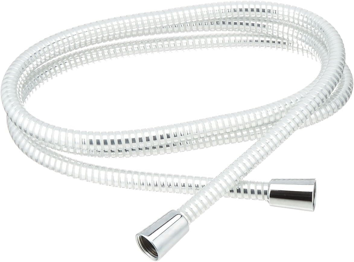 Delta Faucet U494R-84-PK 84-Inch UltraFlex R White/Chrome Ribbon Hose, Chrome