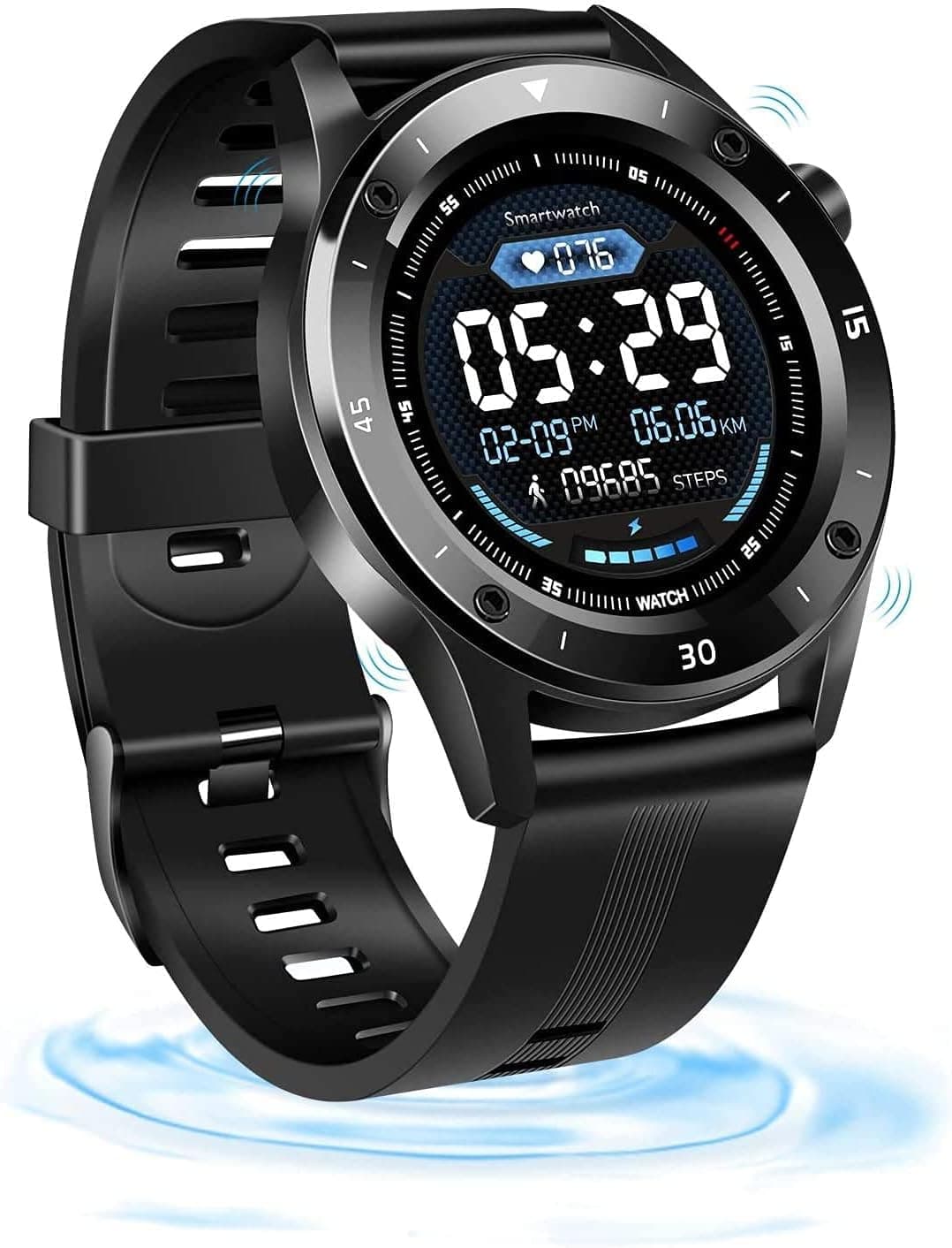 SZMDLX Fitness Smart Watch, Multi-Function Smart Watch, Fitness Activity Tracker, with Heart Rate Detector, Pedometer, Calorie Counter, Sleep Monitoring, Fitness Watch Compatible with Android and iOS