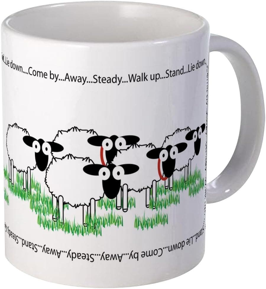 CafePress Working Border Collie & Sheep Mugs Ceramic Coffee Mug, Tea Cup 11 oz