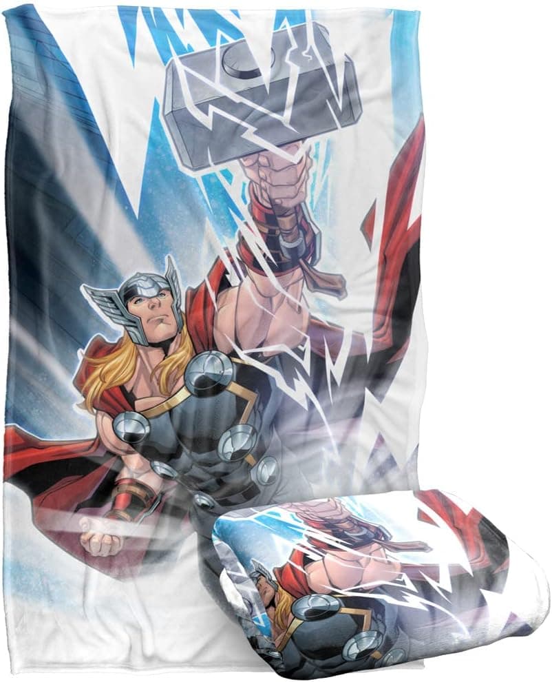 Marvel Thor Highly Rendered Silky Touch Super Soft Throw Blanket 36" x 58"