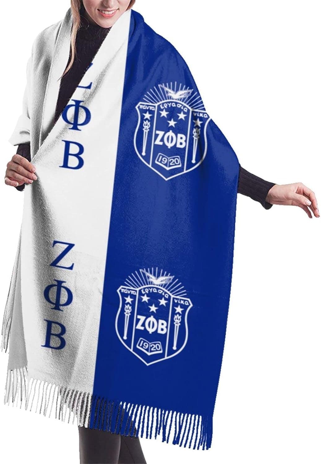 Scarf Super Soft Long Large Warm With Tassel Sorority Paraphernalia Gifts