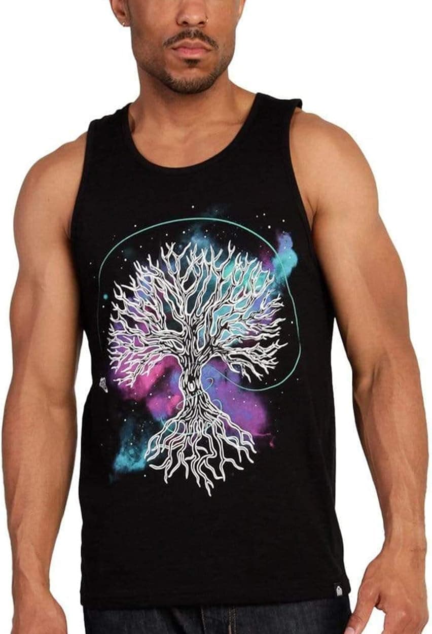 INTO THE AM Men's Graphic Tank Tops - Cool Fitted Summer Muscle Shirts for Men
