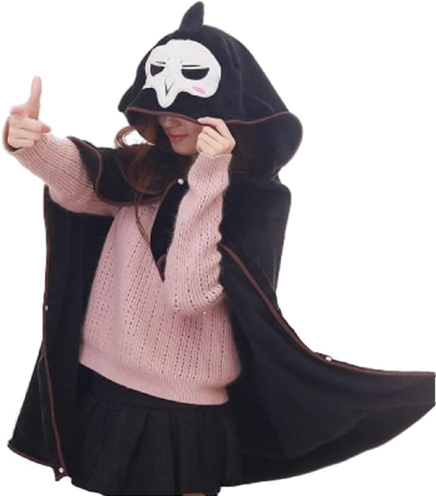 GK-O Game Dva Overwatch OW Reaper Cosplay Cloak Warm Air Conditioner Blanket Cape Shawl