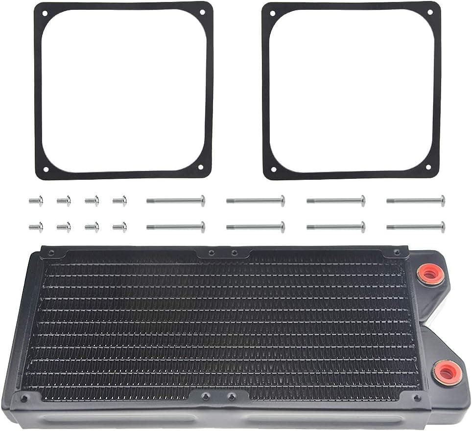 BXQINLENX 240 Pure Copper 12 Pipe Heat Exchanger Radiator for Computer PC CPU CO2 Laser Water Cool System
