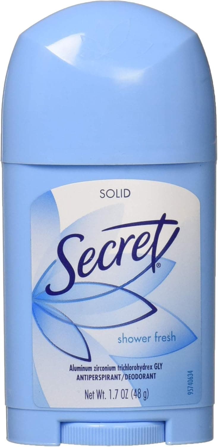 Secret Solid Antiperspirant and Deodorant Shower, Fresh Scent, 1.7 Ounce
