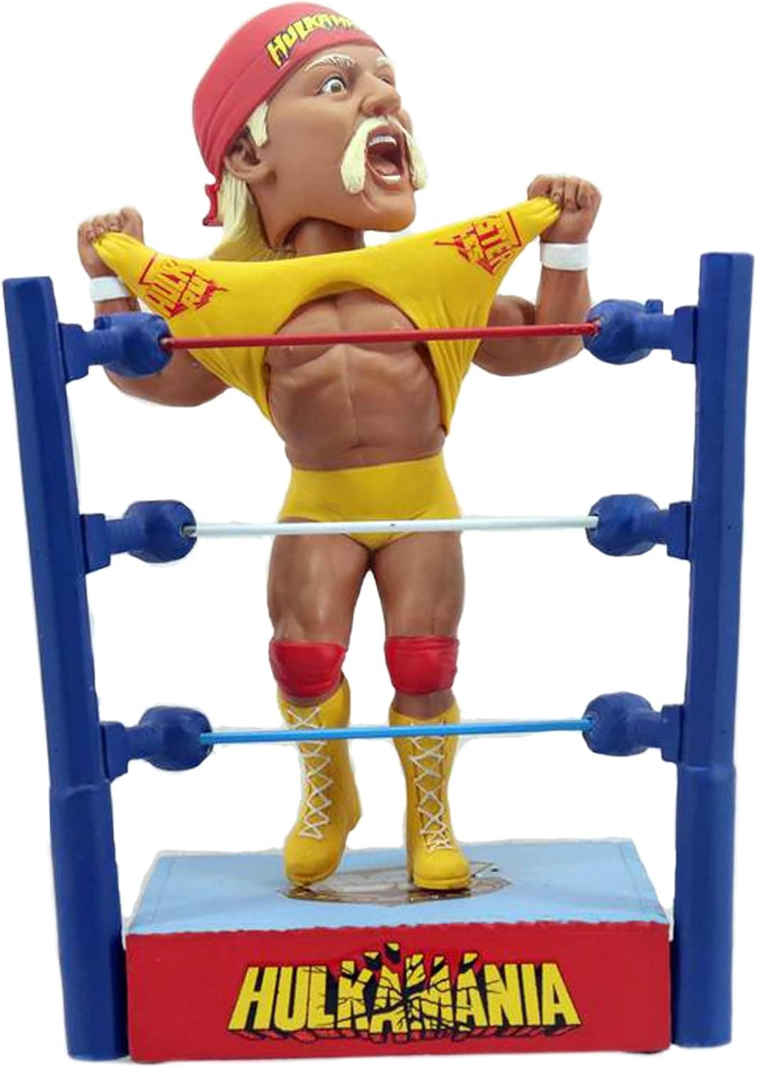 FOCO Hulk Hogan WWE Ring Base CLARKtoys Exclusive Bobblehead