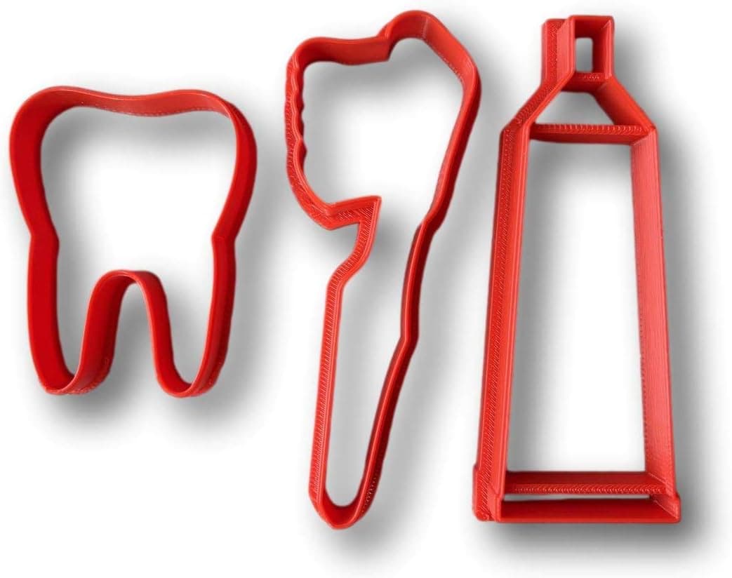 Tooth, Toothbrush, and Toothpaste Cookie Cutter (Set)