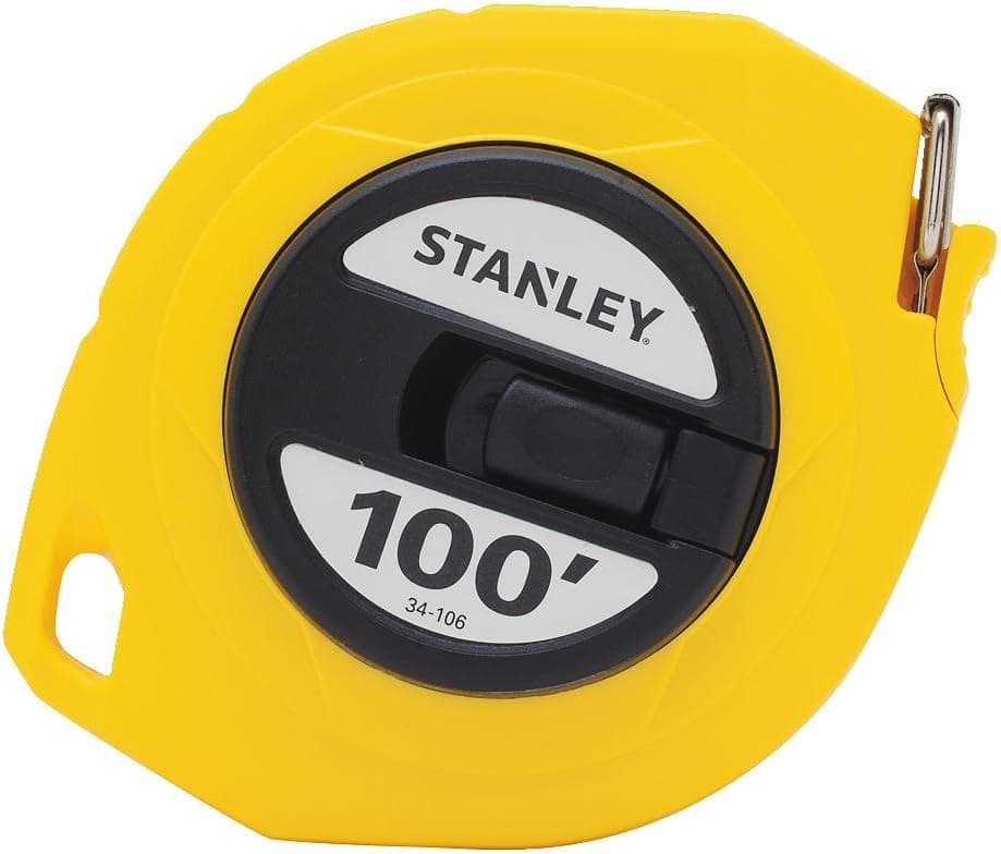 STANLEY Tape Measure, 3/8-Inch Graduations, 100-Foot, Yellow (34-106)