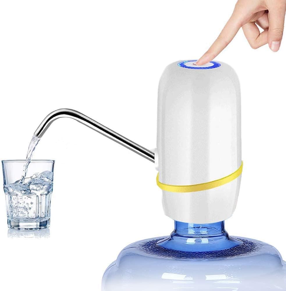 Electric Water Bottle Pump, USB Charging Automatic Drinking Water Dispenser, 30 Days Battery Life, Portable Water Bottle Switch for Universal 2-5 Gallon Bottle, for Home, Office, Travel, Camping