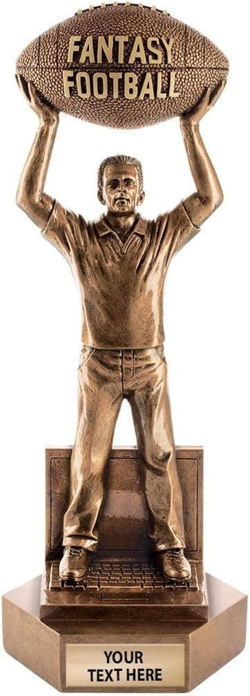 Crown Awards 11" Fantasy Football Laptop Man Trophy, Great Fantasy Football Prize Idea