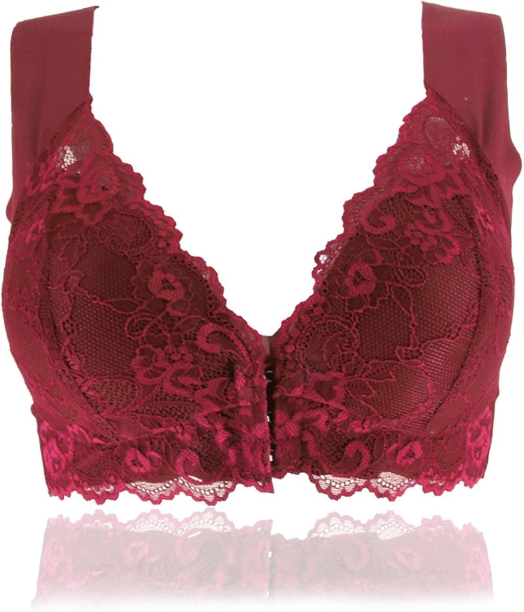 BDBDF Sora Bra for Older Women Front Closure 5d Shaping Push Up Seamless No Trace Beauty Back Sports Comfy Bra (Red,5XL)