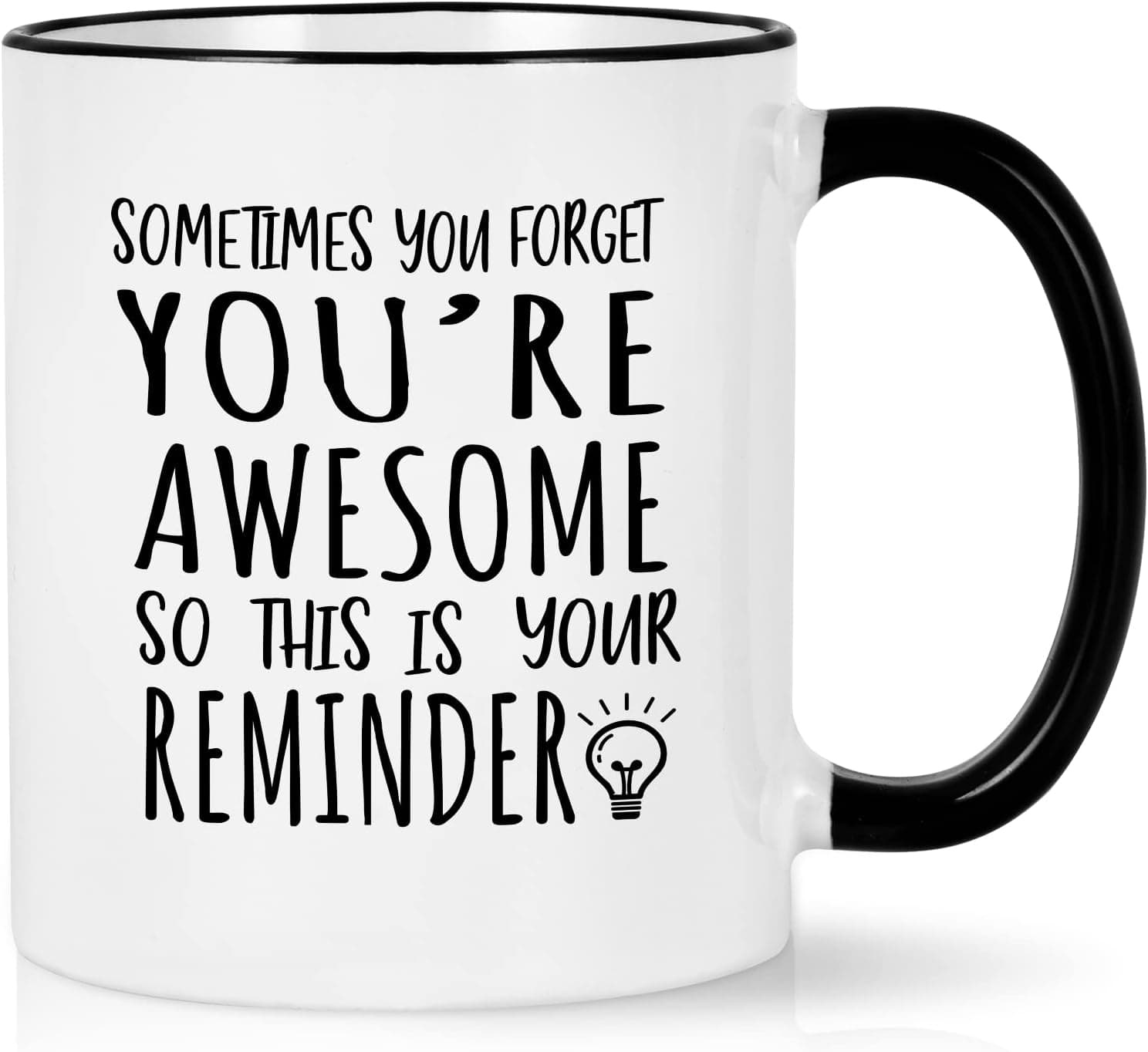 Cabtnca Thank You Gifts, Sometimes You Forget You're Awesome Mug, Inspirational Gifts for Women, Birthday Christmas Gifts for Women Men, Funny Coffee Mug for Women Men Coworker Employee, 11Oz
