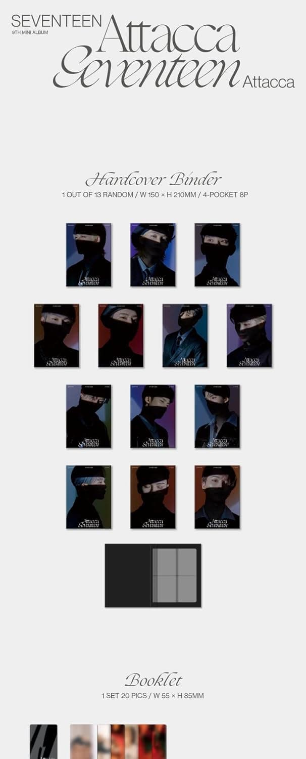 SEVENTEEN Attacca 9th Mini Album Carat Version Random Cover CD+20p Booklet+4p Selfie PhotoCard+8p Lyric Book+Tracking Kpop Sealed