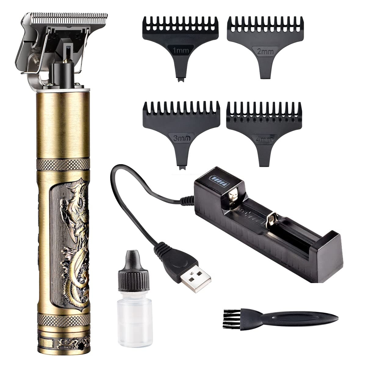 Beard Trimmer Hair Clippers for Men Hair Trimmer Clippers for Hair Cutting Barber Clippers Mens Hair Clippers Body Trimmers for Men Professional Rechargeable Wet/Dry Shavers for Men-Zero Gapped