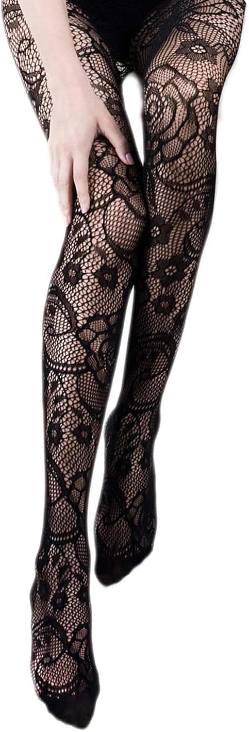 Yelete Killer Legs Women's One/Plus Size Patterned Fishnet Tights Stocking Pantyhose
