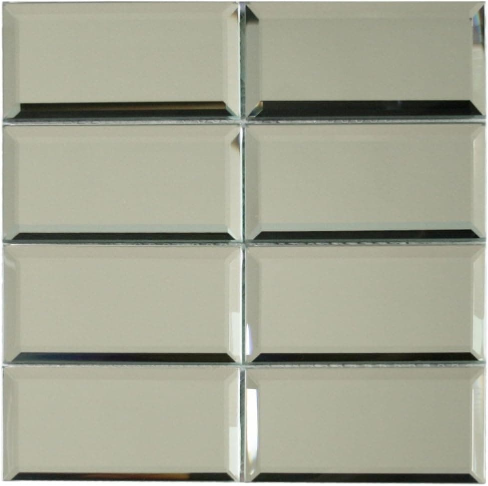 Beveled Mirror Glass Subway Tile 1 sq.ft