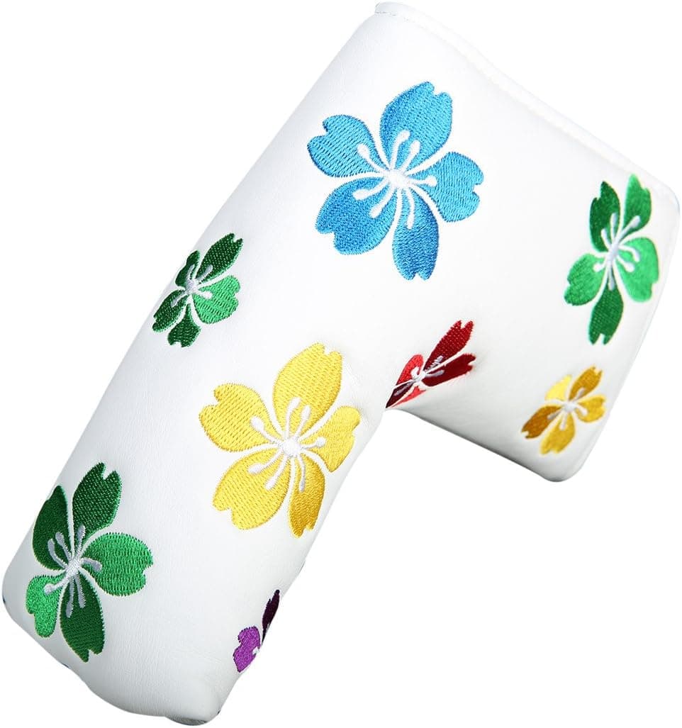 Sword &Shield sports New Embroidery Flower Headcover Golf Blade Putter Head Cover For Taylormade Titleist