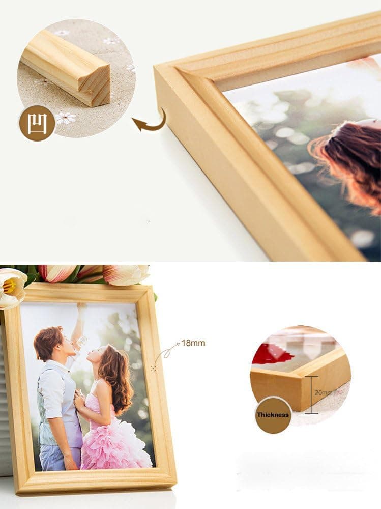 NohaRin 5x6 inch American Countryside Style Wood Picture Frames Made to Display Pictures 3.5x5 Without Mat, With Table Top and Wall Mounting Materials, Set of 2, White