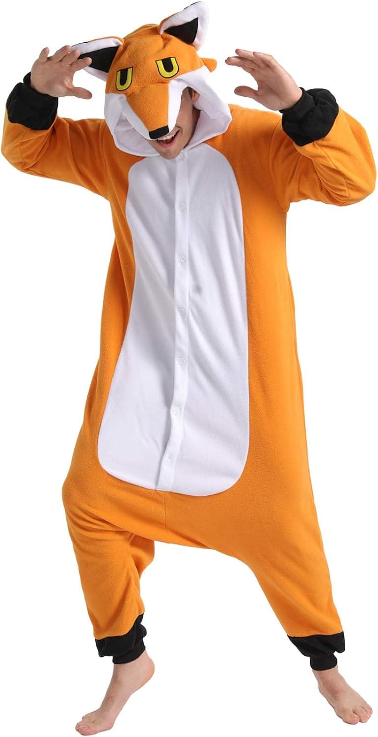 WOTOGOLD Animal Cosplay Costume Fox Adult Pajamas