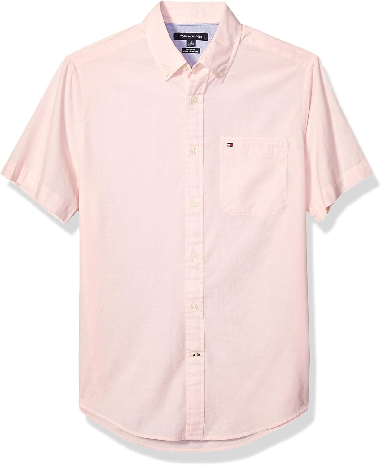 Tommy Hilfiger Men's Short Sleeve Printed Button-Down Shirt in Custom Fit