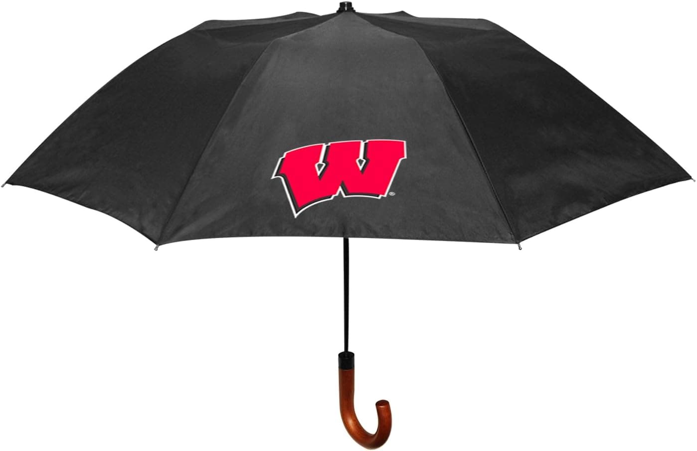 Concept One NCAA Wisconsin Badgers Woddy Umbrella, Black