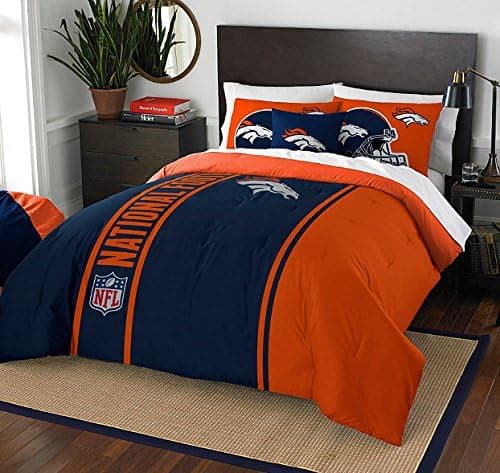 NFL Denver Broncos Embroidered Twin Comforter & Sham Set, Boys Bedding