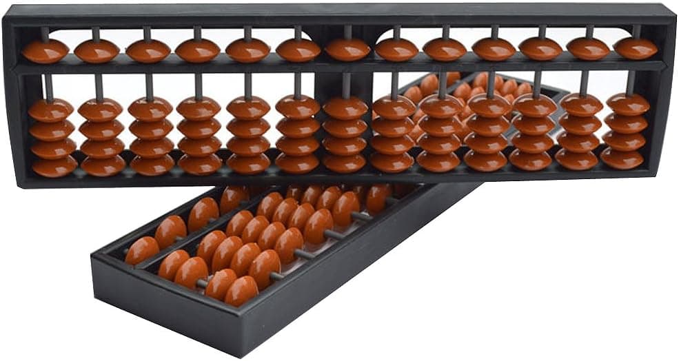 Happy Will 13 Rods Plastic Chinese Abacus Soroban Arithmetic Calculating Tool with Stylus