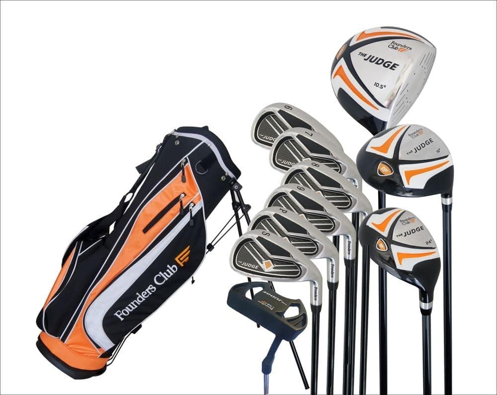 The Judge Founders Club Complete Golf Set with Graphite Regular Flex Shafts and Stand Bag