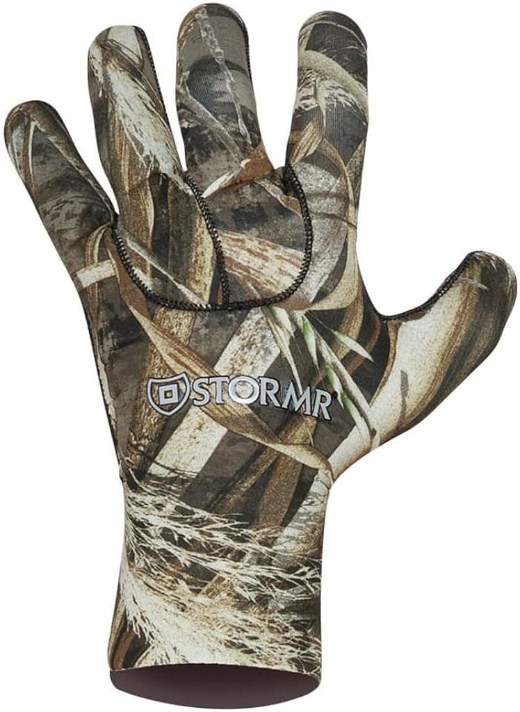 STORMR Realtree Max 5 Stealth Gauntlet Neoprene Decoy Water Proof Hunting Gloves (Realtree Max 5, Large) (Decoy Glove)