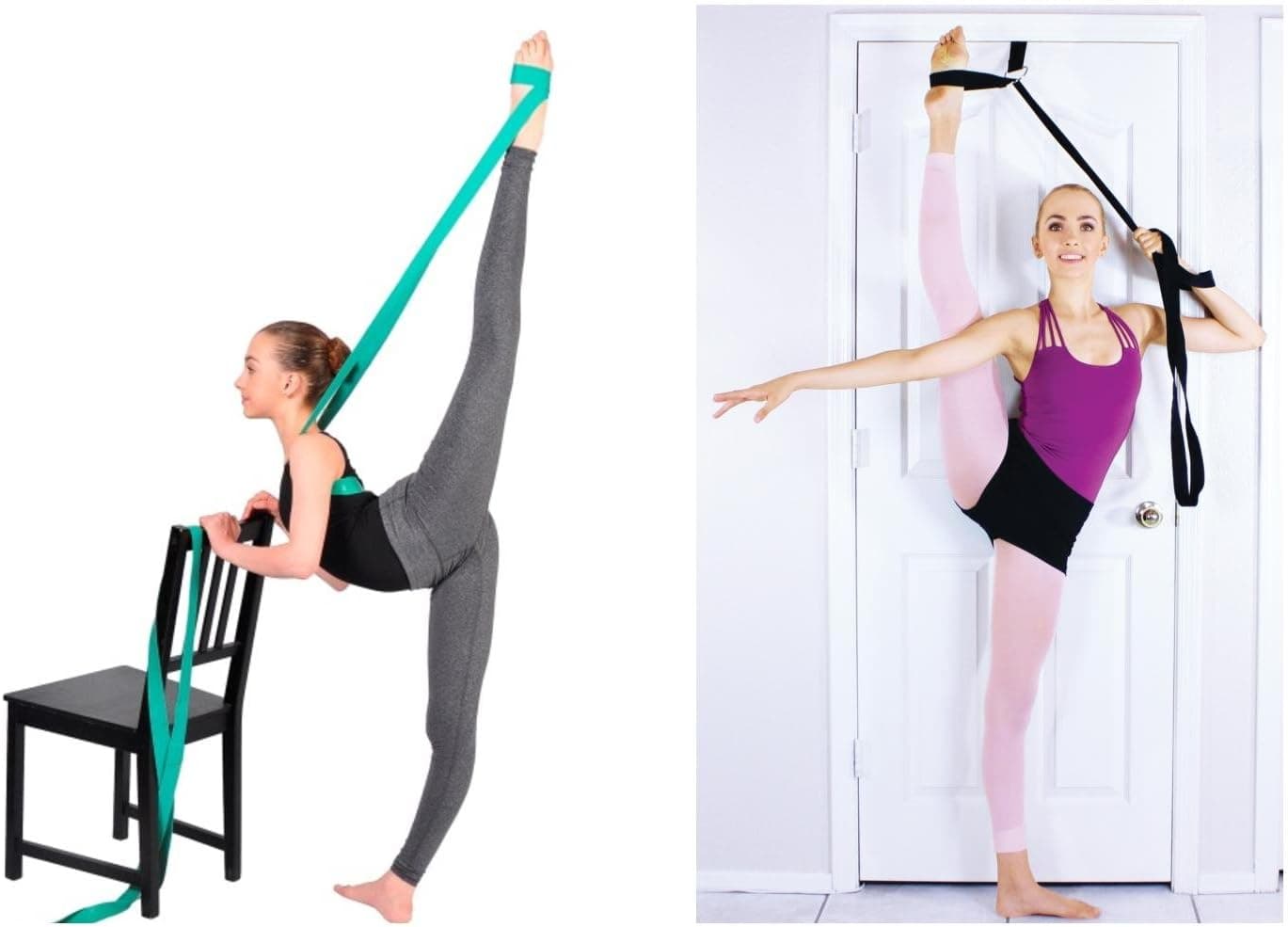SUPERIORBAND + STRETCHMAX Ballet Stretch Band Leg Stretching Strap. in One Special Bundle