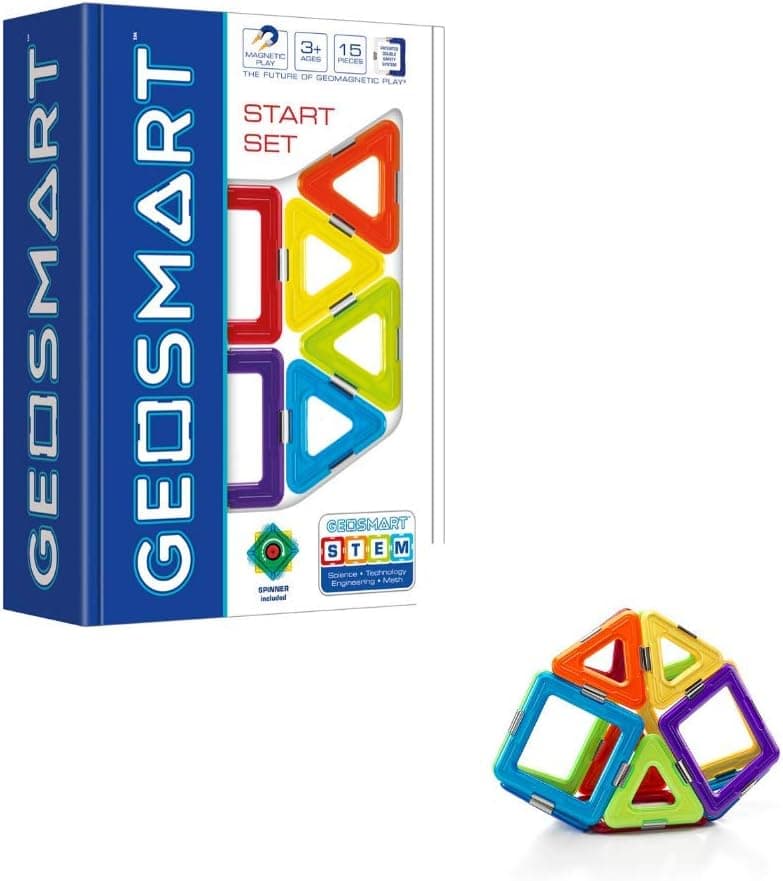 GeoSmart Start Set 15 Piece GeoMagnetic STEM Construction Kit for Ages 3+