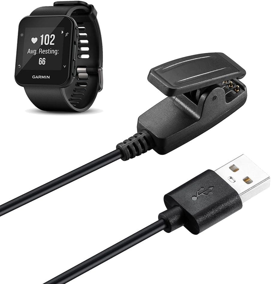Kissmart Compatible with Garmin Forerunner 35 Charger, Replacement Charging Clip Cable Cord for Garmin Forerunner 35 (Forerunner 35 Charger)